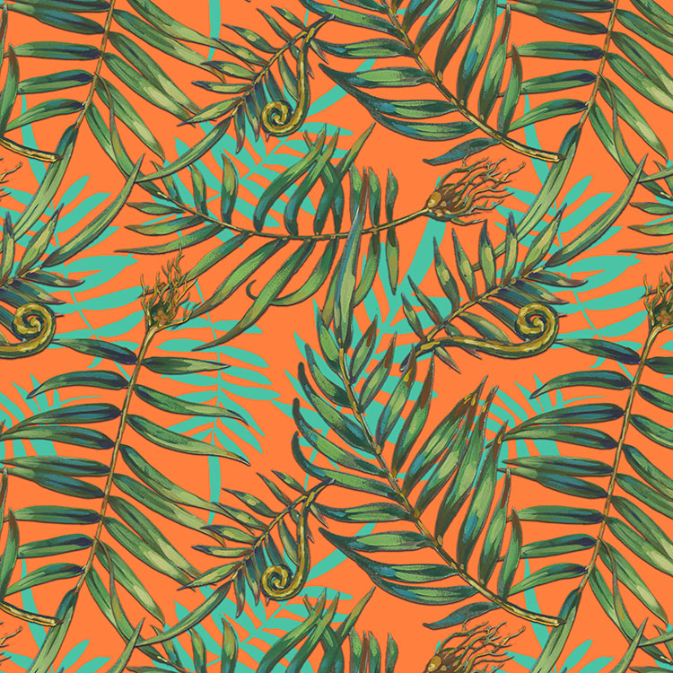 Surface pattern of brake ferns by artist Ashley Cecil