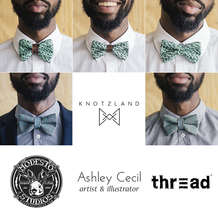 Pittsburgh artist Ashley Cecil collaborates with Knotzland Bow Ties