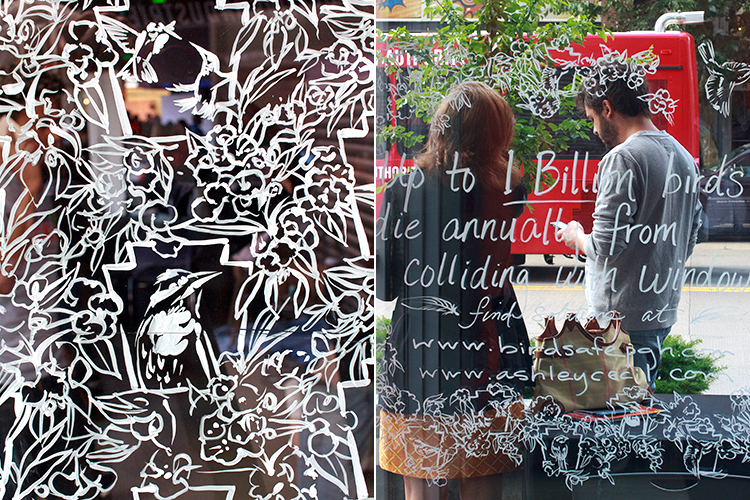 Drawing installation at the August Wilson Center by Ashley Cecil
