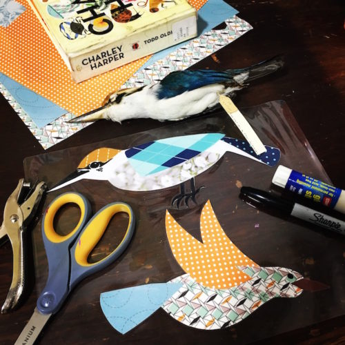 Paper collage workshop for bird-safe windows at the Children's Museum of Pittsburgh by Ashley Cecil
